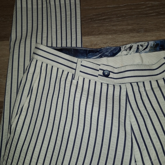 Paisley & Gray Slim Fit White & Blue Striped Pant W30 x 32L NW0T Suit Seperate - Picture 5 of 14
